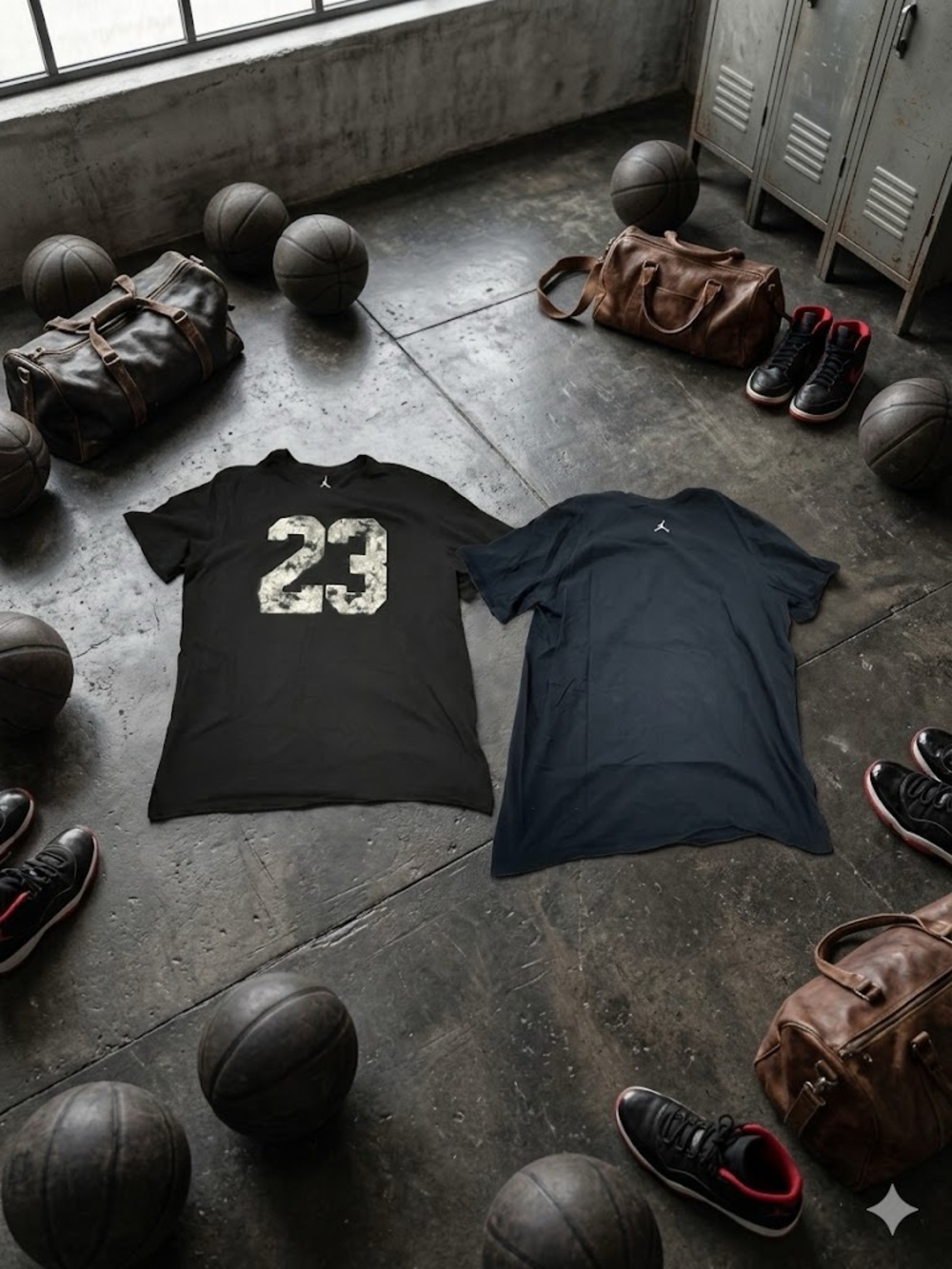 Jordan Black Short-Sleeve Tee with 23 Graphic
